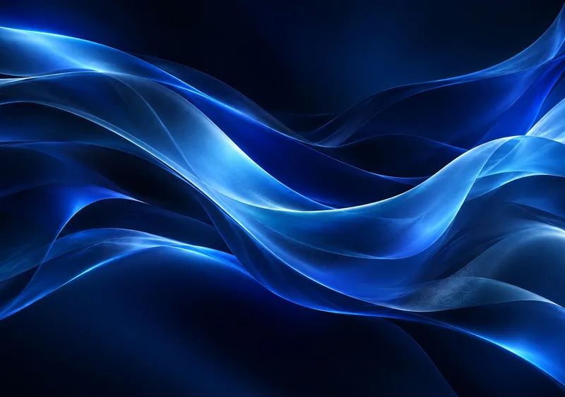 Luminous blue ribbons, flowing through the quiet of midnight. — Inner Display