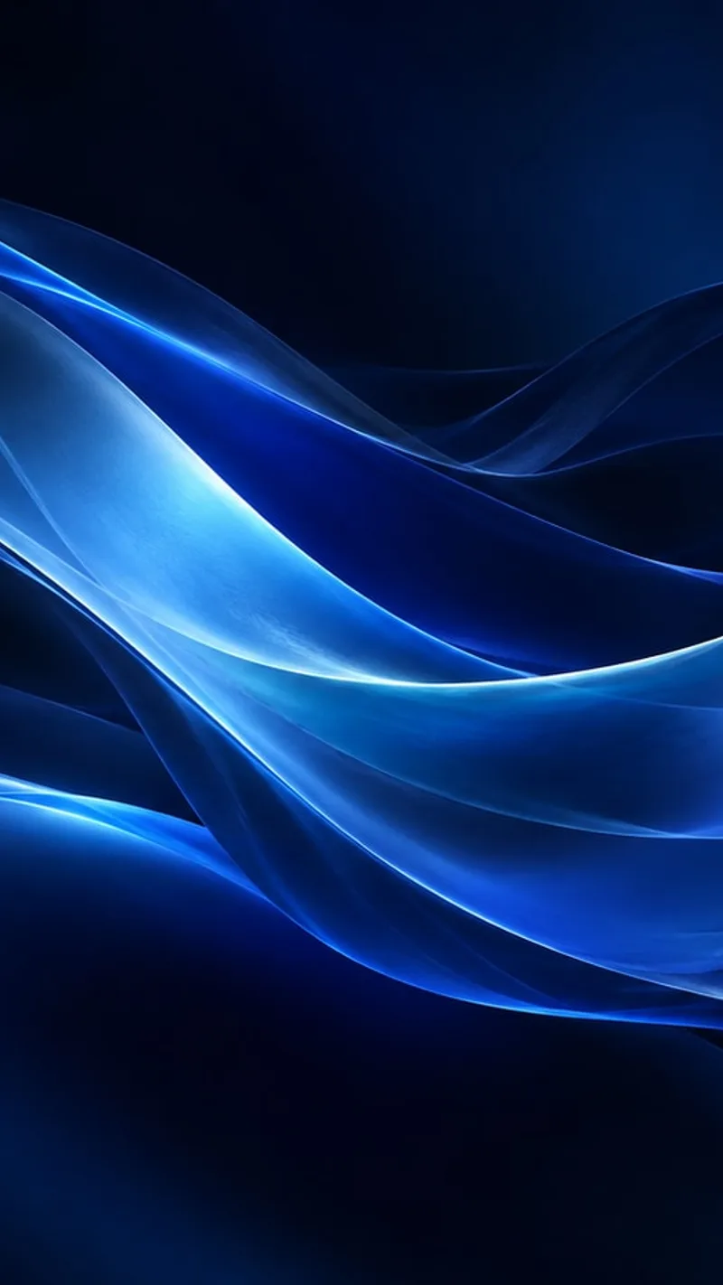 Luminous blue ribbons, flowing through the quiet of midnight. — iOS 27