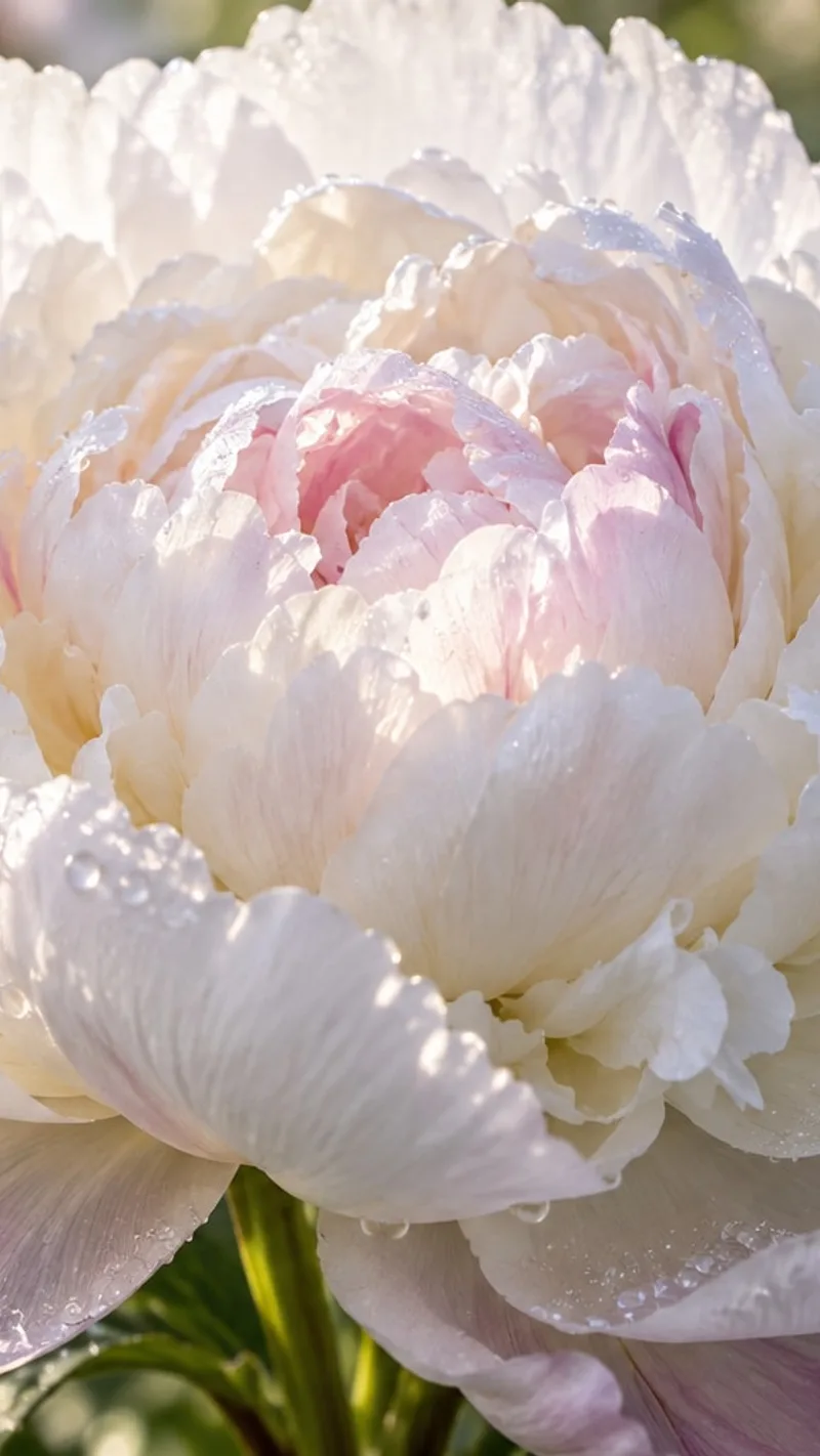 Dew-kissed petals unfold in pearly morning light. — iOS 27
