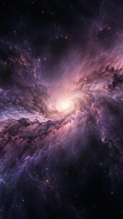 Violet stardust drifting through the quiet depths of space.