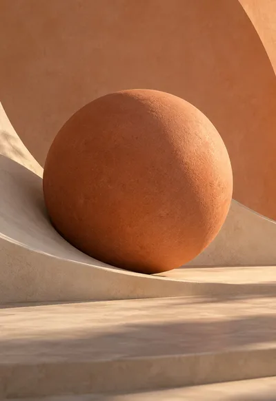 Warm terracotta, sculpted curves and a little afternoon sun.