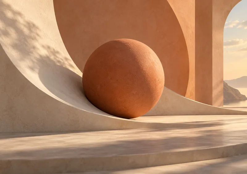 Warm terracotta, sculpted curves and a little afternoon sun. — Inner Display